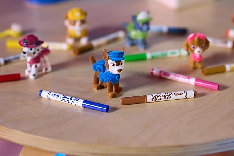- Washimals Paw Patrol, Conjunto de Atividades com 5 Cachorros, 8 Marcadores Laváveis, Banho de Água, Escova, Brincadeira e Presente para Crianças a partir dos 3 anos, 74-0291
