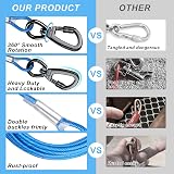 Chuiendi Dog Tie Out Cable 360° Swivel Lockable Hook PVC Coated 10ft-120ft view 2