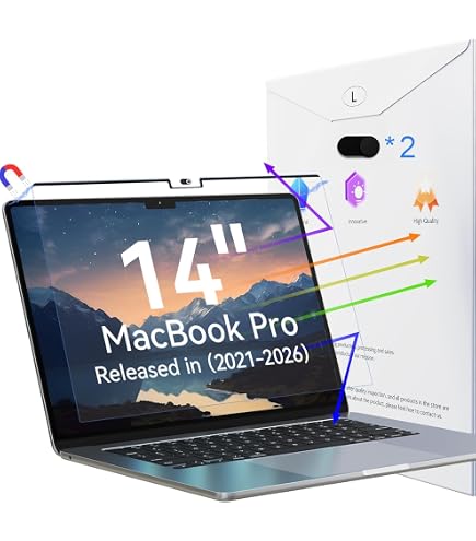Lot 2 Protecteurs Écran Mat MacBook Pro 14" M4 2024 - Anti-Rayures Anti-Reflet