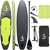 11”32“6 Premium Inflatable Stand Up Paddle Boards with Durable SUP Paddle Board Accessories Wide Stable Design Includes Backpack Required Parts Non-Slip Comfort Deck for Youth & Adults