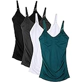 DAISITY Womens Maternity Nursing Tank Cami for Breastfeeding with Adjustable Straps