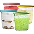 Auvrgmin 4 Stück Creami Behälter für Ninja Creami Deluxe Ice Cream Maker NC501 NC501EU NC500