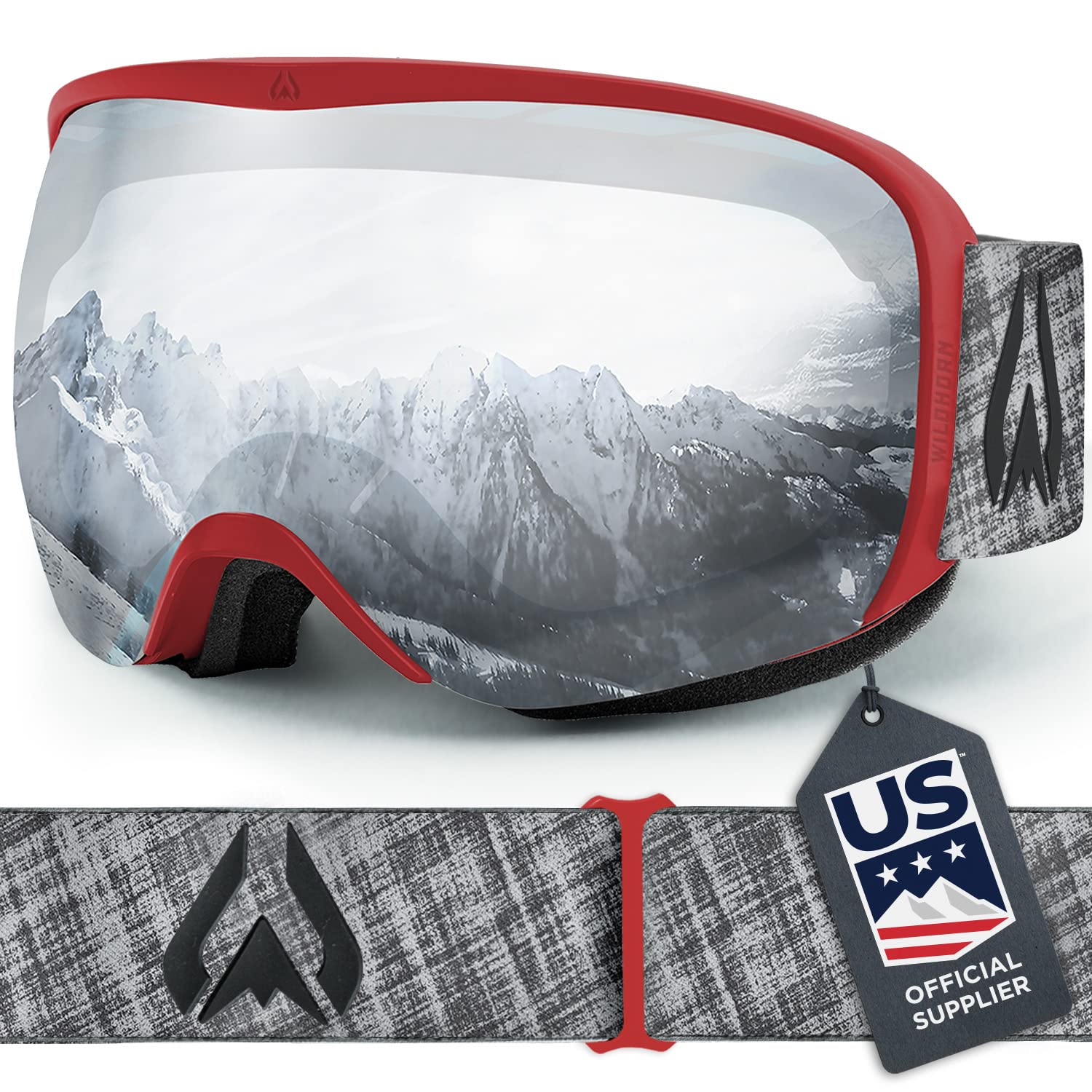 RIGWARL Ski Goggles With 100% UV Protection - Anti Fog Snow Goggles For Men & Women