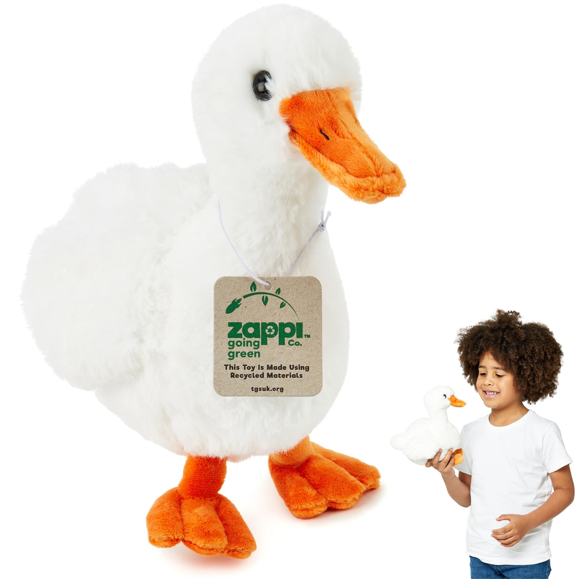 Zappi Co Duck Plush Toy (25cm) - Charming, Soft Waterfowl, Eco-Friendly, Perfect for Kids' Pond Adventures, Made from Recycled Material — image 1