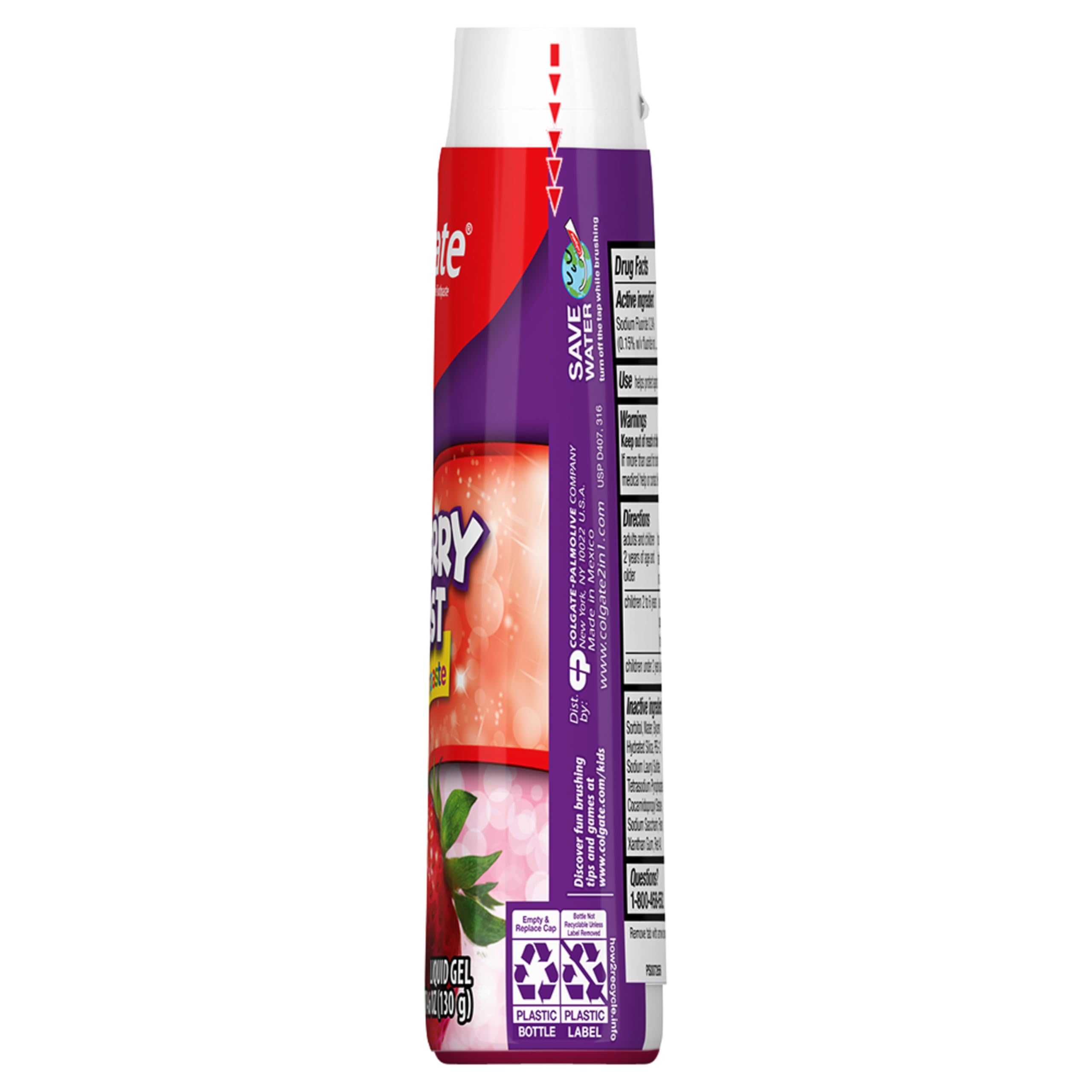 Colgate Kids Fluoride Toothpaste, Strawberry Burst, 4.6 oz