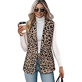 Psaytomey Vest for Women Trendy Loose Casual V Neck 1 Button Sleeveless Waistcoat Lightweight Vest Jacket Tank Tops S-5XL