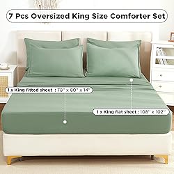 Litanika Oversized King Comforter Sets Sage Green