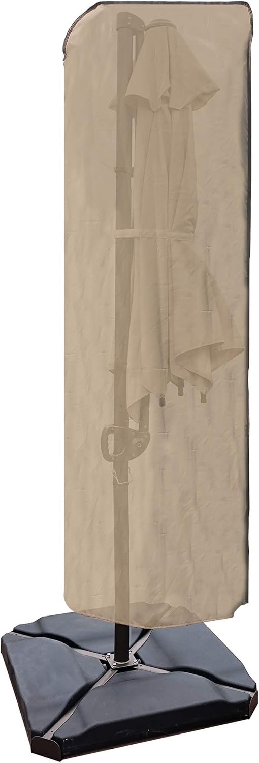 SORARA Cantilever Umbrella Cover, Offset Large Umbrella Cover for 9ft-11ft Umbrella with Push Rod, Wood Brown : Garden & Outdoor