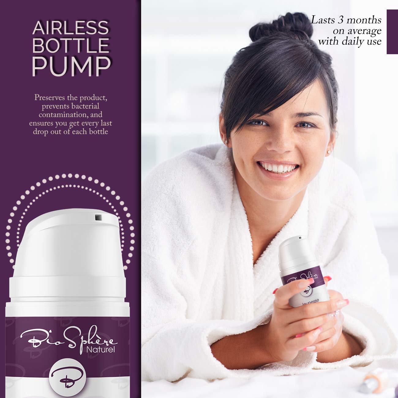 Natural Anti Age Cream for Face with 7x Organic Anti Aging Complex - Organic Face and Neck Cream for Tightening and Wrinkles - Day and Nighttime Moisturizer for Face - Jeunesse by BioSphere Naturel