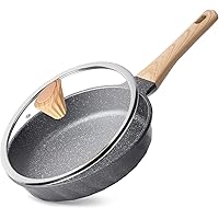 YIIFEEO Nonstick Frying Pan, Granite Skillet with Lid, Omelette Pan with Heat-Resistant Ergonomic Handle, Induction…