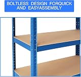 Royalswill Heavy Duty 5 Tier Boltless Garage Shelving Unit 875KG Capacity view 3