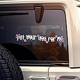 Pet Your Dog for Me Car Decal, Funny Dog Paws, Dog Lover, Cute Animal, Pet Meme Decals, Vinyl Waterproof 8 inch Bumper Sticker for Trucks Window, Car Accessories Decorations Gifts for Friend Mom