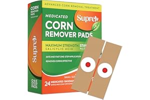 SUPREH Small Corn Removal for Feet & Toes: Corn and Callus Remover for Feet with 40% Salicylic Acid, One Step Feet Corn Remover Pads 24 Packs.
