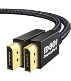16K Displayport Cable 2.1, [VESA Certified] DP To DP Cable 3M, 16K@60Hz, 8K@ 120Hz, 4K@240Hz 165Hz 144Hz Support 80Gbps HDR, HDCP DSC 1.2a, Compatible FreeSync G-Sync Gaming Monitor 4090 7900xtx - View #10