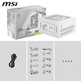 MSI MAG A1000GL 1000W ATX 3.1 White Modular PSU PCIe 5.1 Gold view 7