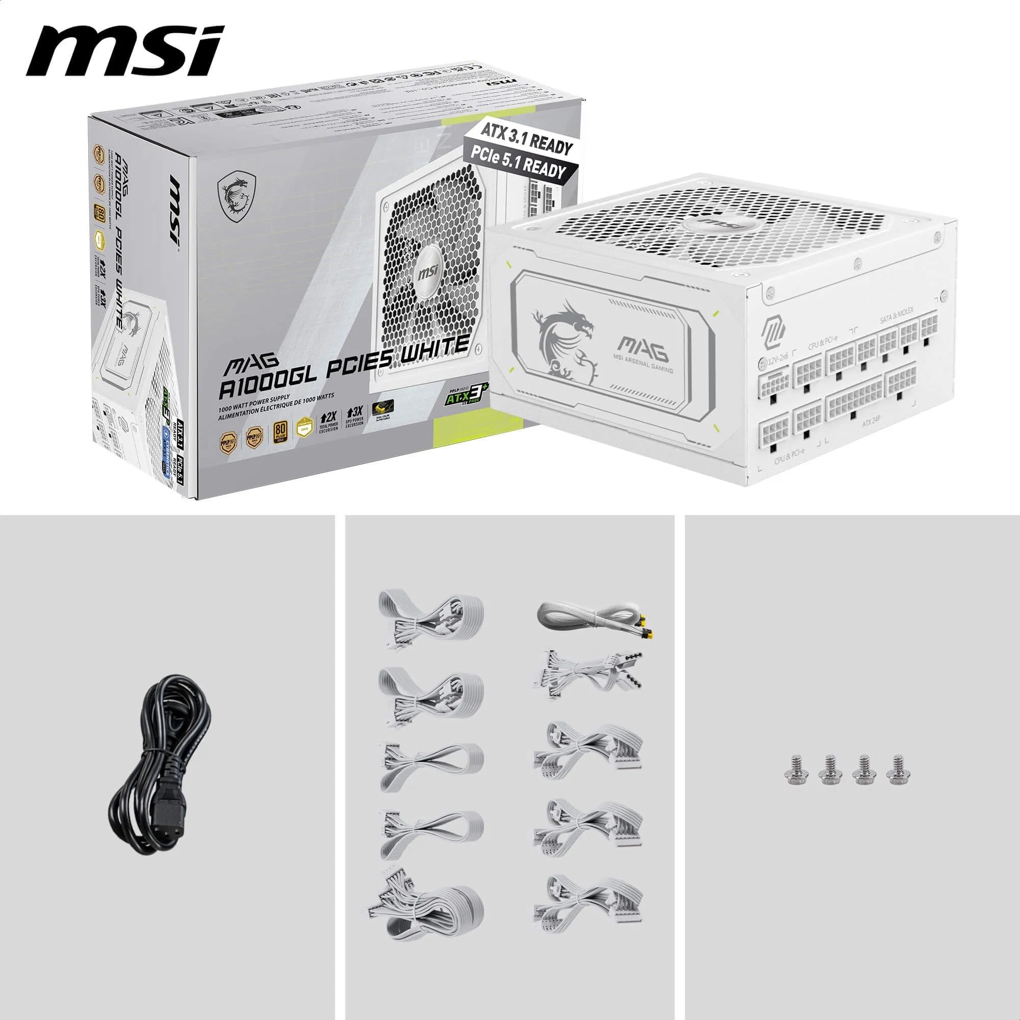 Mag A1000Gl Pcie5 White - View 7