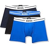 BOSS mens 3 Pack Bold Logo Cotton Stretch Boxer Briefs