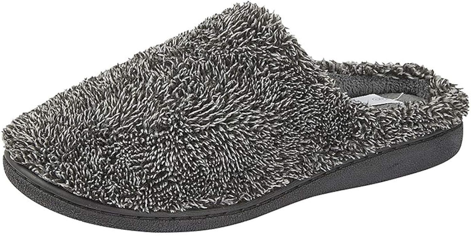 ladies grey mule slippers