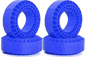 Chanjorlin 1.9 RC Silicone Rubber Insert Foam Soft Waterproof 108x42mm Fit 118-122mm 1/10 Crawler Wheels Tires for 1:10 Crawler Car Traxxas TRX4 Axial SCX10 Capra RXB10 RC4WD D90 TF2 Gen8 4PCS (Blue)
