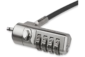 StarTech.com 6.6ft (2m) Laptop Cable Lock - 4 Digit Combination Laptop/Desktop Security Cable Lock for K-Slot Devices/Compute