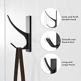 pickpiff Self Adhesive Hooks 4 Pack Extra Sturdy 6 kg Black Stainless view 4