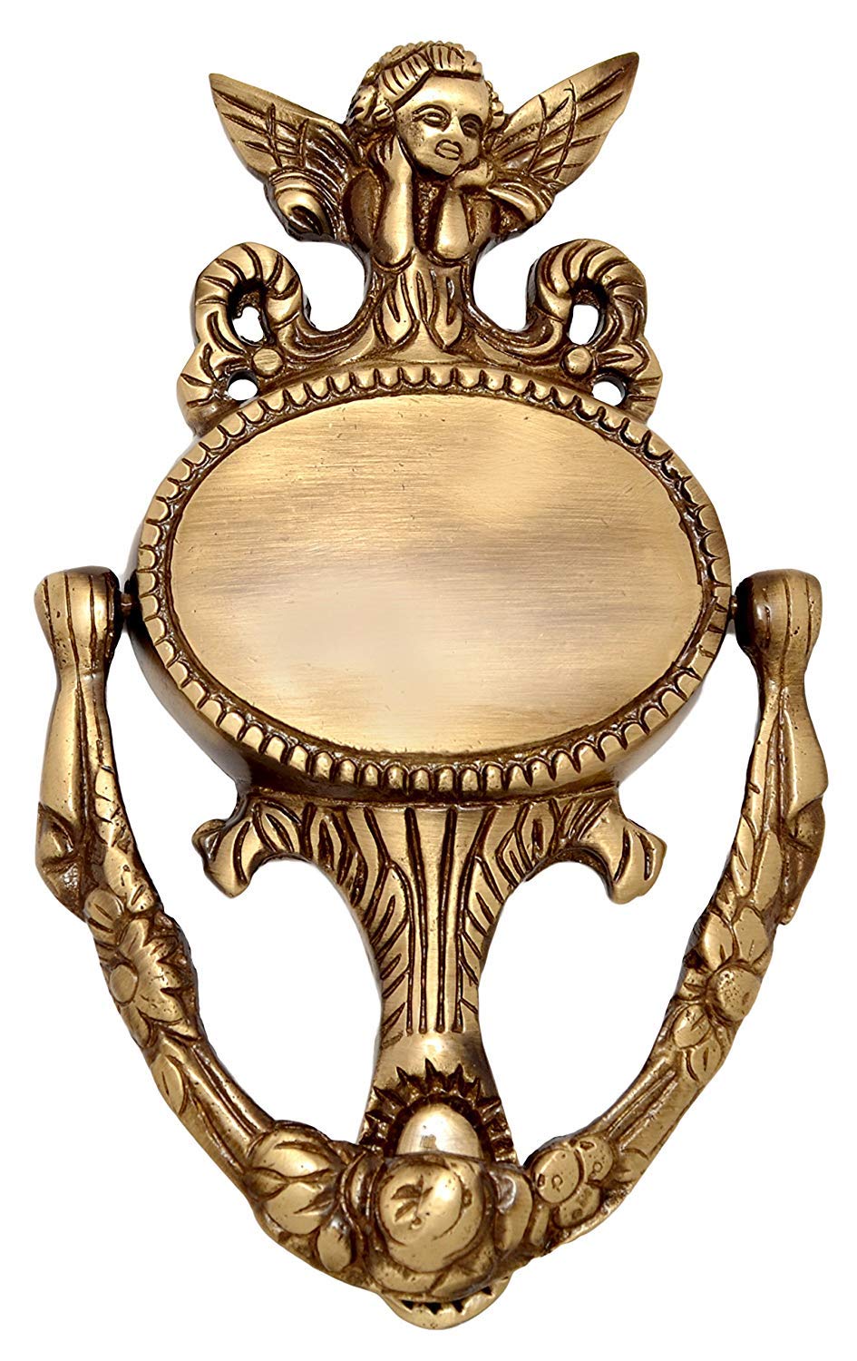 ESPLANADE Imperial Georgian Colonial Style Anchor Angle Guardian Brass Door Knockers | Gate Knockers Door Decor Accessories (Guardian Angle)