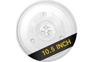 Rotaglass 10.5" Microwave Glass Turntable Plate, 10.5" / 27cm Microwave Tray Replacement Glass Plate, Glass Tray Replacement for LG, GE, Magic Chef, Hotpoint, Panasonic, Kenmore, etc