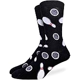 Good Luck Sock Men's Bowling Socks, Black, Adult, Shoe Size 7-12