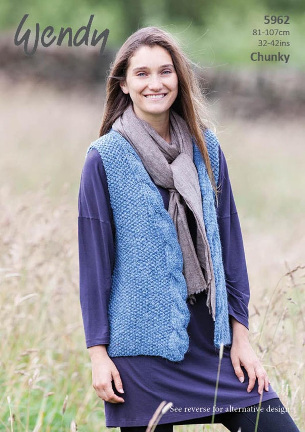 Wendy 5962 Knitting Pattern Ladies Waistcoats in Mode Chunky adn