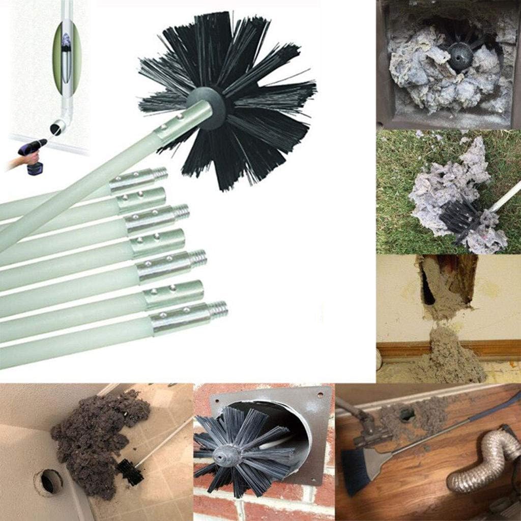Kariwell Flexible Dryer Vent Cleaning Kit, Dryer Duct Cleaning Kit Lint Remover Extends Up to 16 Feet Synthetic Brush Head