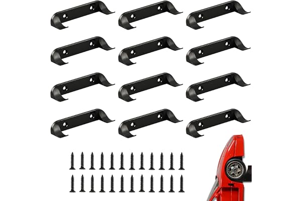 12 Pack Wall Mount Compatible with Lego Car Speed Champions F1 Display Shelves Bracket Hooks for Brick Cars
