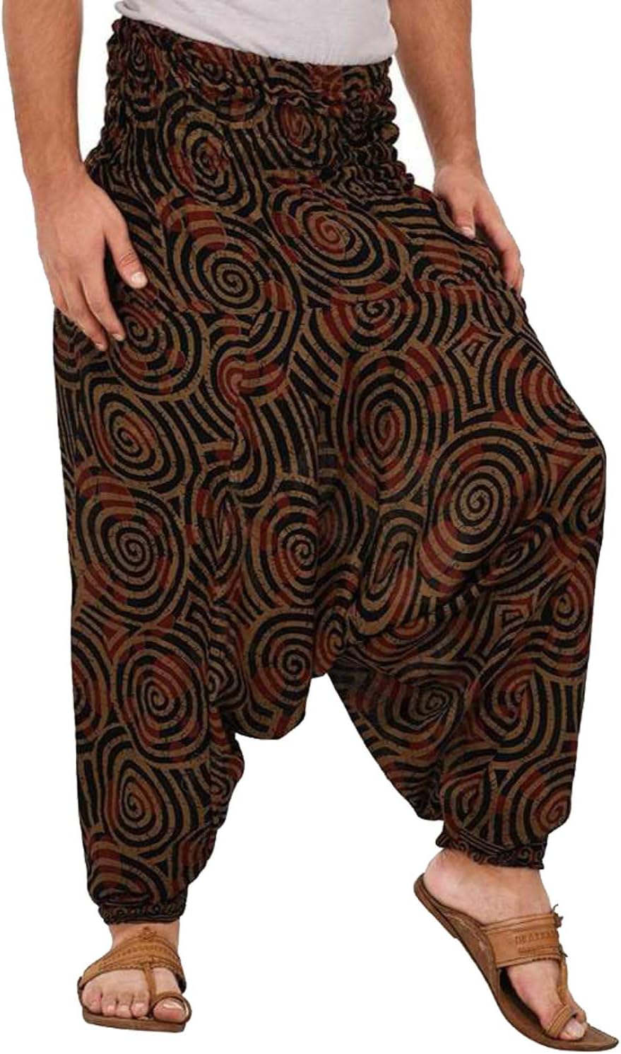 New Krishna Fashions Men's and Women's Cotton Harem Pyjama Yoga Pant (Multicolour, Free Size)
