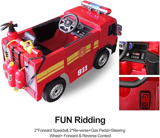 carro de bomberos para niños a bateria