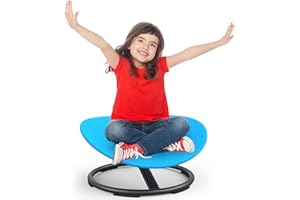 SKONYON Sensory Swivel Chair, (Oval, Blue)