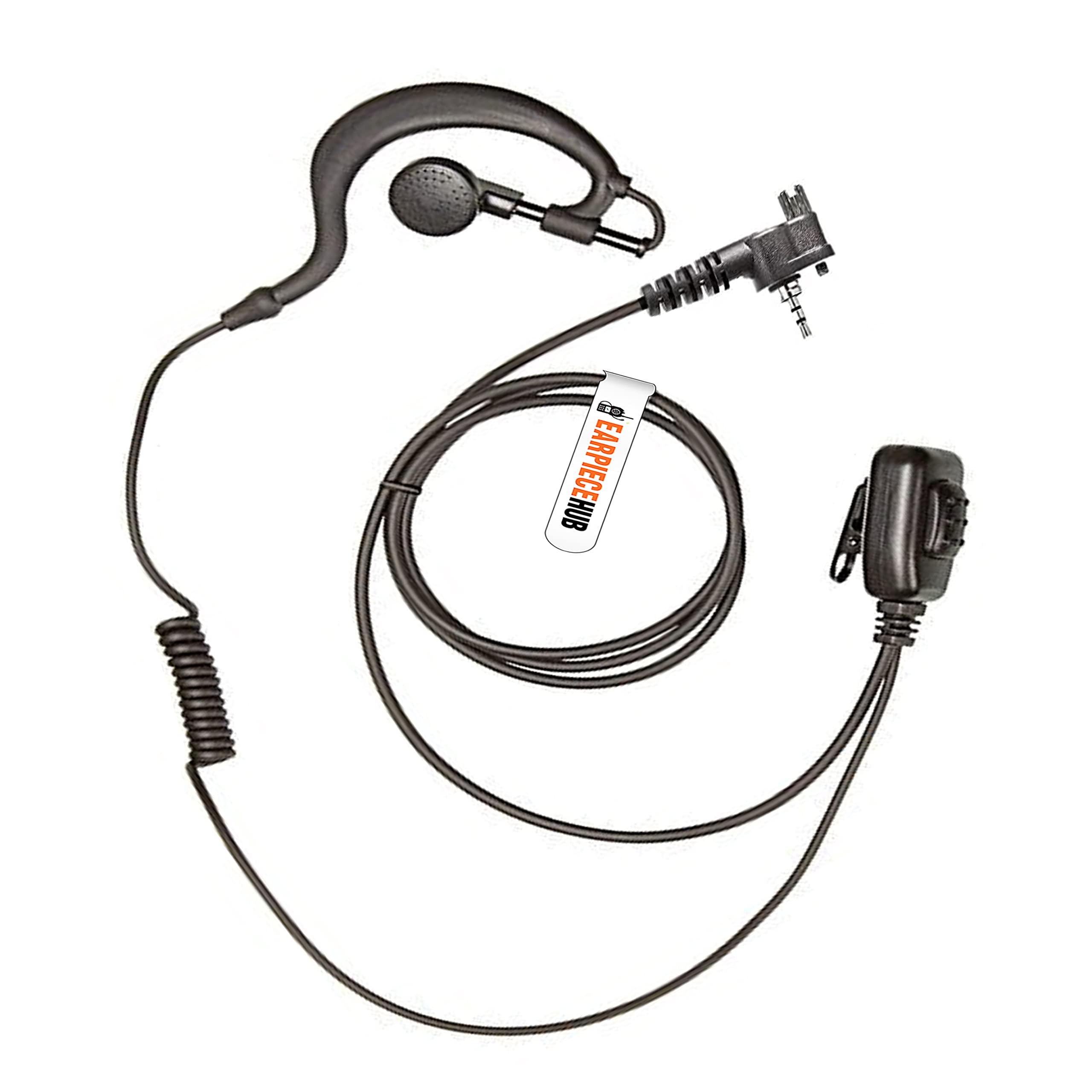 Compatible with Motorola Tetra MTH800, MTH850, MTH650 Airwave G shape Earpiece Headset with PTT Microphone