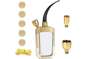 LYTFEI Mini Portable Hookah Set with Shisha Accessories - for Boyfriend, Father, Husband, or Friends-gold