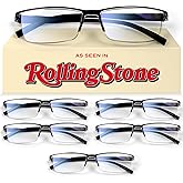 Gaoye 6 pack 1.5 Executive Style Reading Glasses Men - Durable Readers with Blue Light Filtering - Comfortable Fit with TR90 Frames