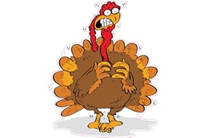 NOSTALGIA DECALS Thanksgiving Turkey Wall or Window Decor Decal 12" x 10"