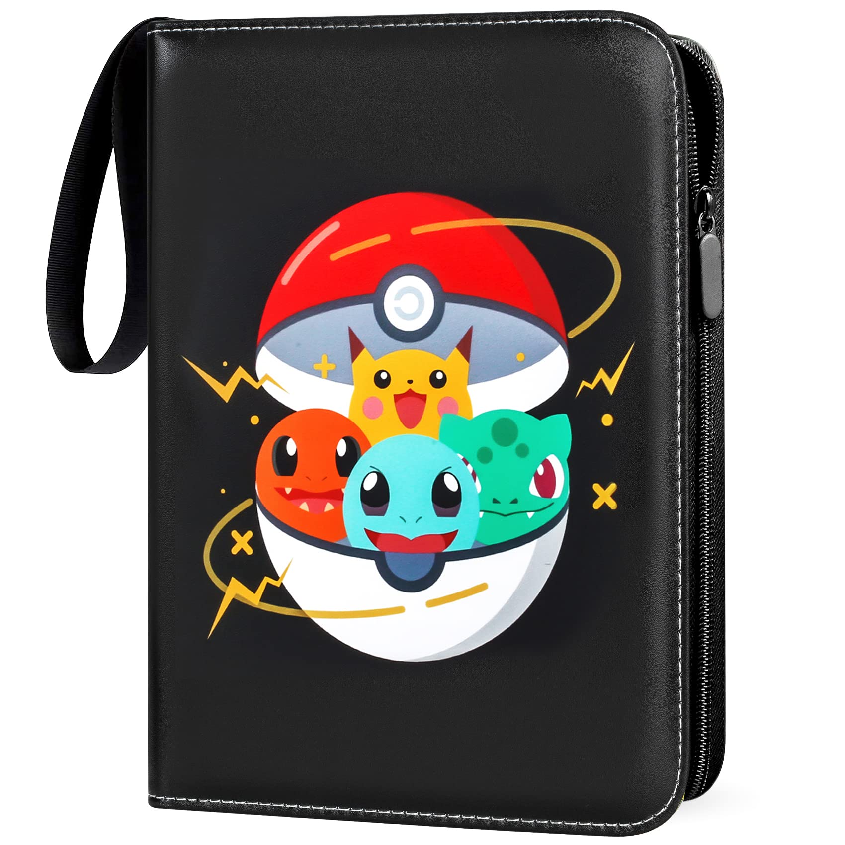 Card Binder for Kids,Trading Card Binder 4 Pocket 50 Pages 400 Cards Capacity,Portable Waterproof PU Card Binder Folder,Collectible Card Album This is the perfect for boys and girls (B400)