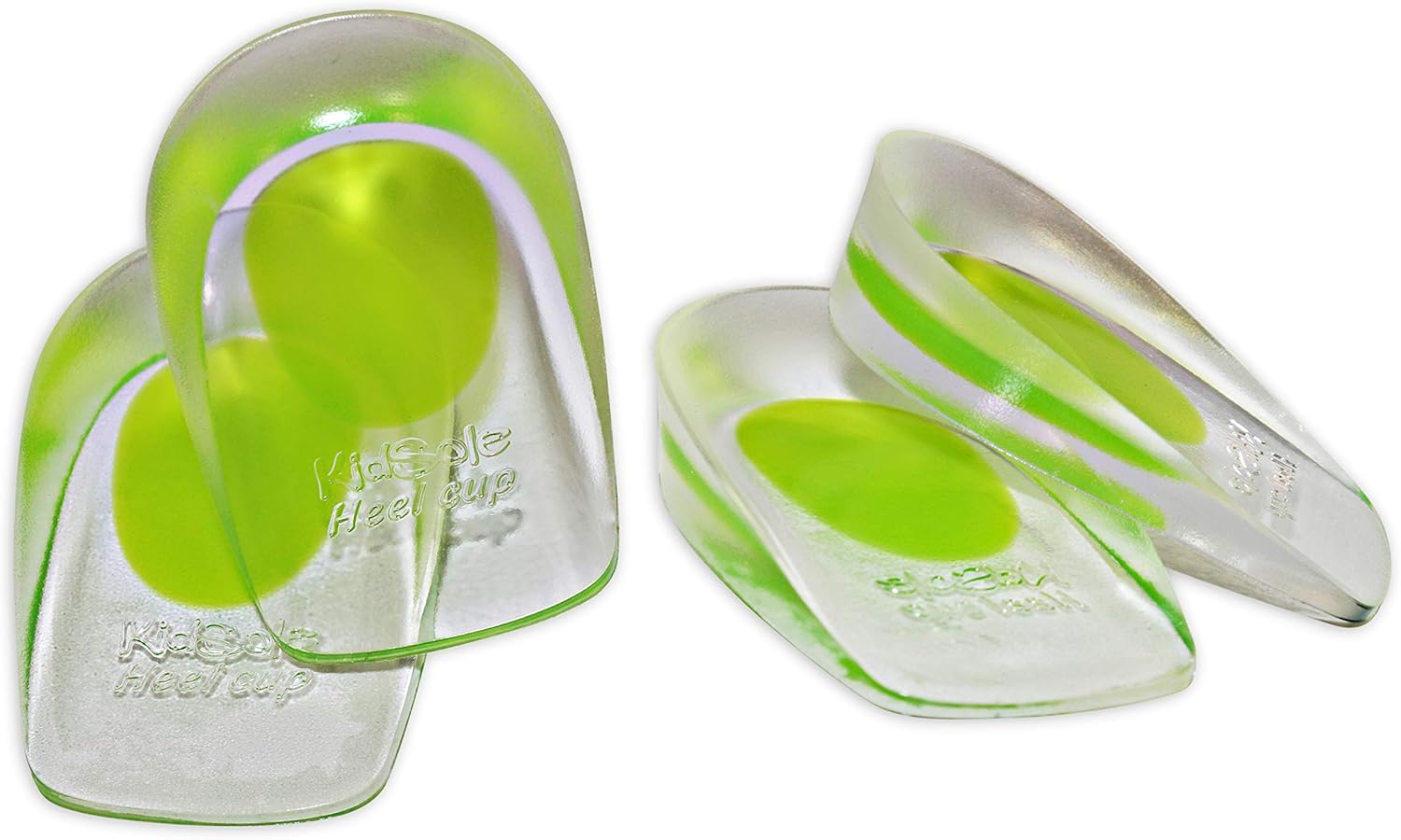 2 Pack KidSole Shock Absorbing Lightweight Gel Heel Cups