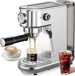 Espresso Machine with Milk Frother, 20 Bar High