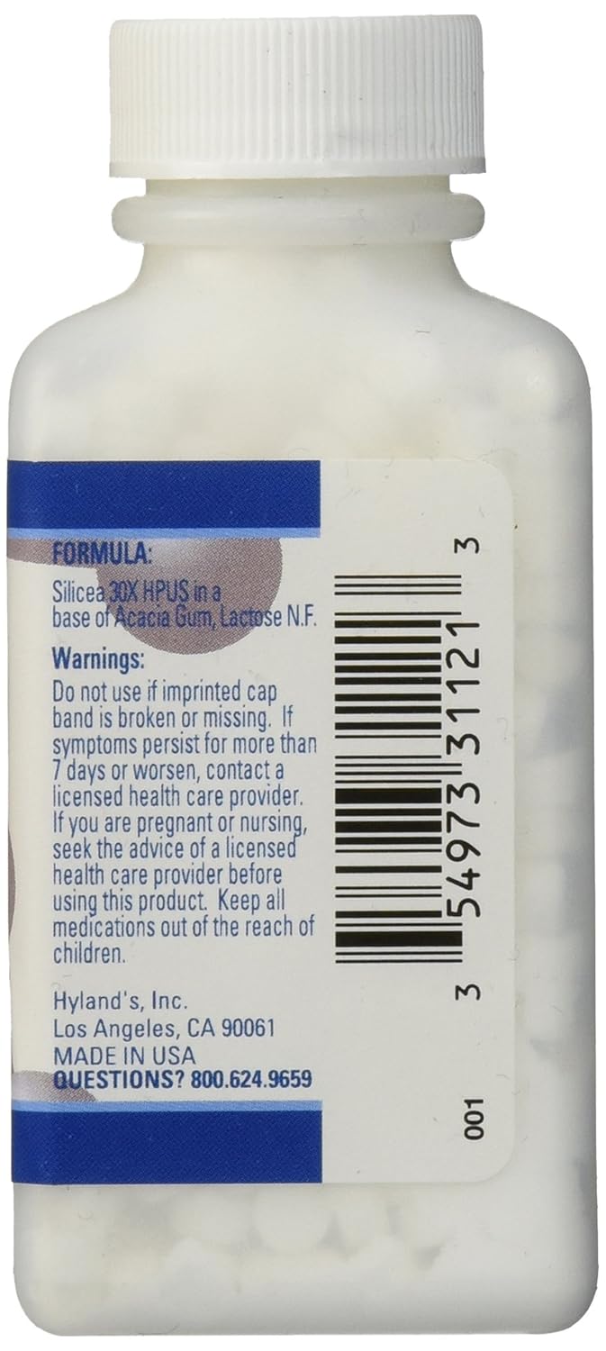 Acne and Blackhead Treatment, Hair Growth Supplement, Nail Growth and Strengthener, Homeopathic Remedy by Hyland's, No. 12 Cell Salt Silicea 30X Tablets, 500 Count: Beauty