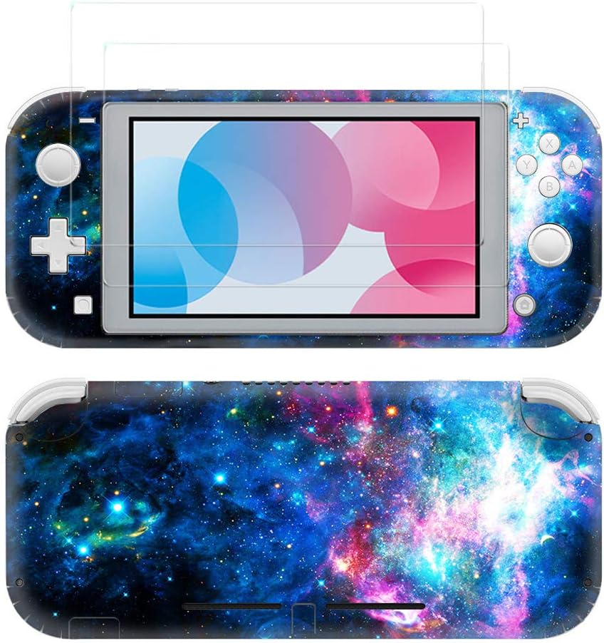 Taifond The Galaxy Decals Stickers Set Faceplate Skin + 2Pcs Screen Protector for Nintendo for Switch Lite Console & Joy-Con Controller & Dock Protection Kit: Computers & Accessories