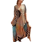 Kaftan Dresses for Women Plus Size Bathing Suit Cover up Caftan Maxi Beach Dresses
