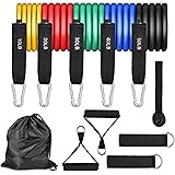 HOTSAN Resistance Bands Set for Men & Women,Exercise Bands with Handles, Door Anchor, Great for Resistance Training,Physical 