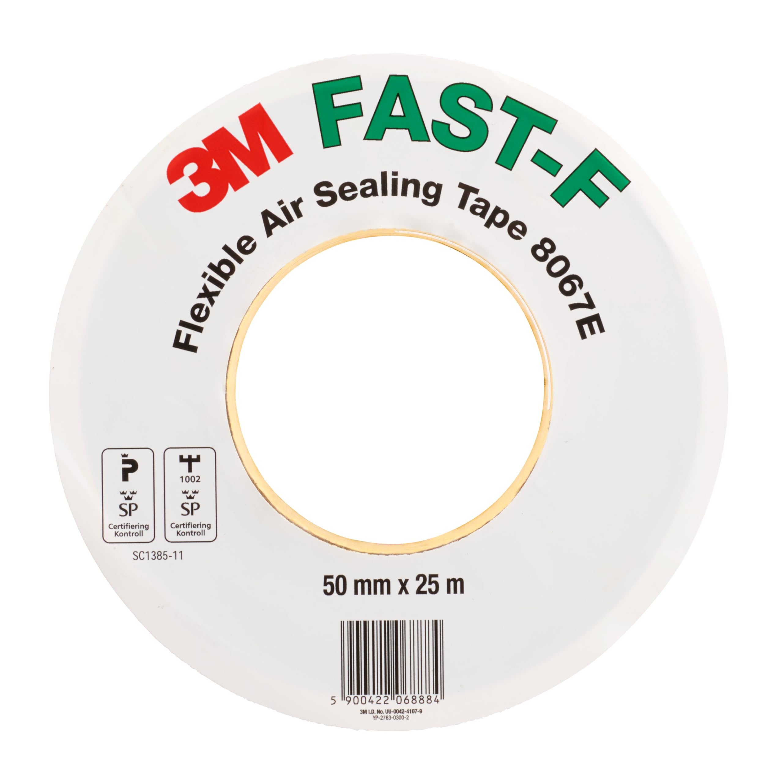 3M Flexible Air Sealing Tape 8067E - FAST F, Tan, 50 mm x 25 m, 0.25 mm
