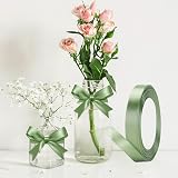 G2PLUS Sage Green Satin Ribbon 10mm x 22m Gift Wrap Craft Wedding view 2