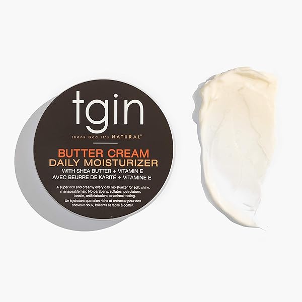 TGIN BUTTER CREAM DAILY MOISTURIZER FOR CURLY, COILY AND WAVY HAIR, RICH MOISTURE FOR DRY HAIR AND DEFINED CURLS, 12 OZ