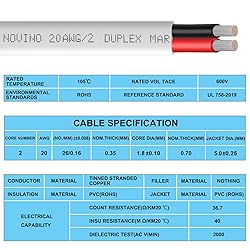 20 Gauge Marine Wire,20 AWG 200ft Duplex Marine