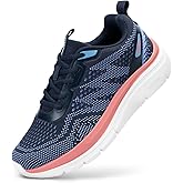 FitVille Women's Walking Shoes Wide Width Sneakers Wide Shoes for Women Foot Pain Relief - Cloud Walker V8